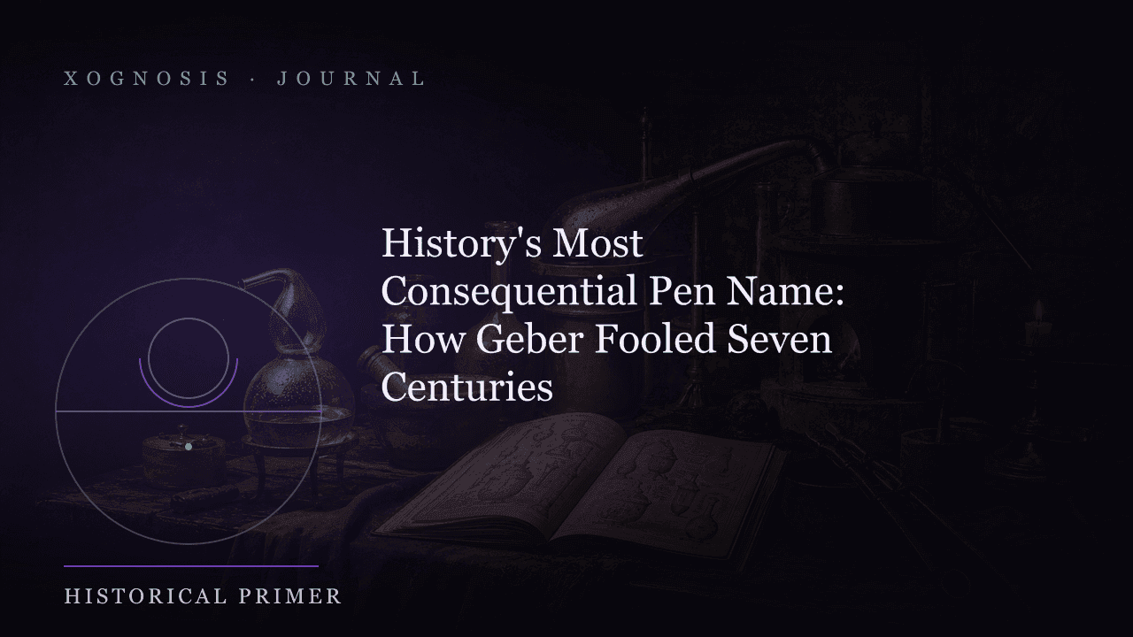 History's Most Consequential Pen Name: How Geber Fooled Seven Centuries (Xognosis Journal cover)