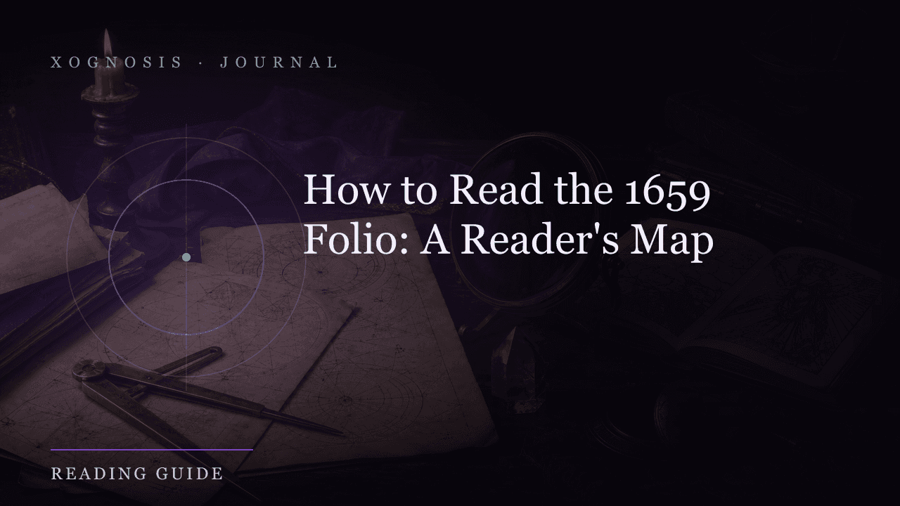 How to Read the 1659 Folio: A Reader's Map (Xognosis Journal cover)