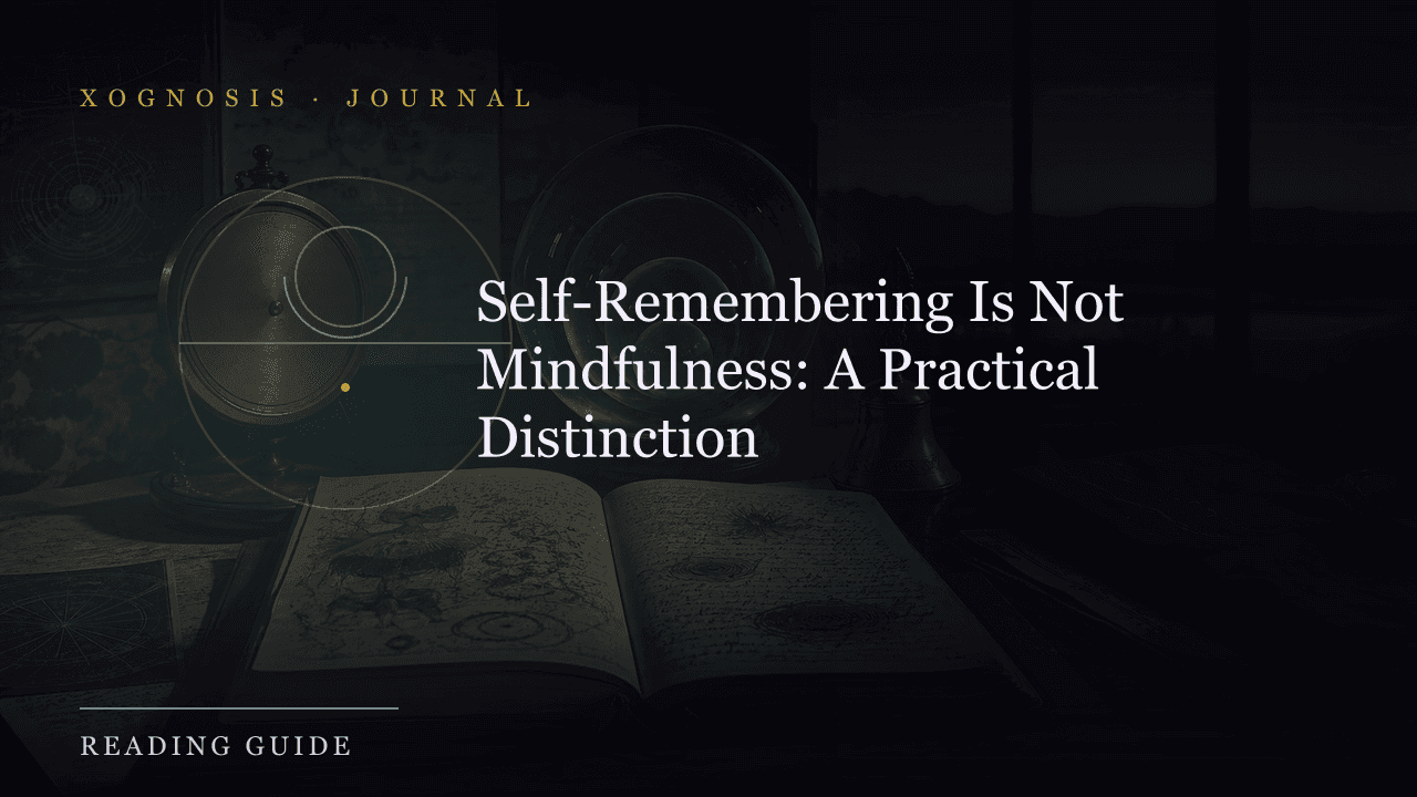 Self-Remembering Is Not Mindfulness: A Practical Distinction (Xognosis Journal cover)
