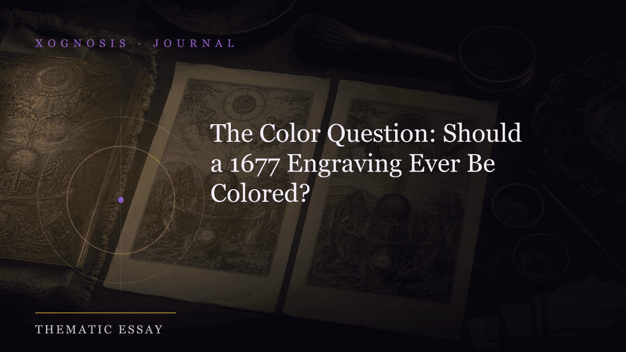 The Color Question: Should a 1677 Engraving Ever Be Colored? (Xognosis Journal cover)