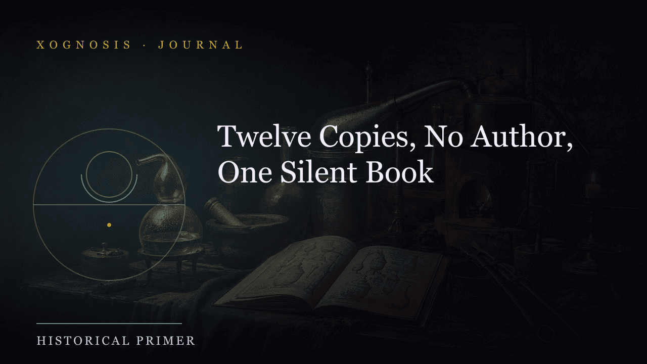 Twelve Copies, No Author, One Silent Book (Xognosis Journal cover)