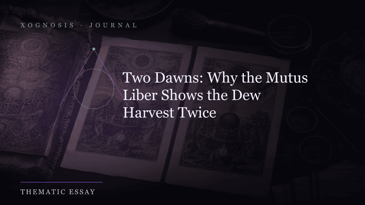 Two Dawns: Why the Mutus Liber Shows the Dew Harvest Twice (Xognosis Journal cover)