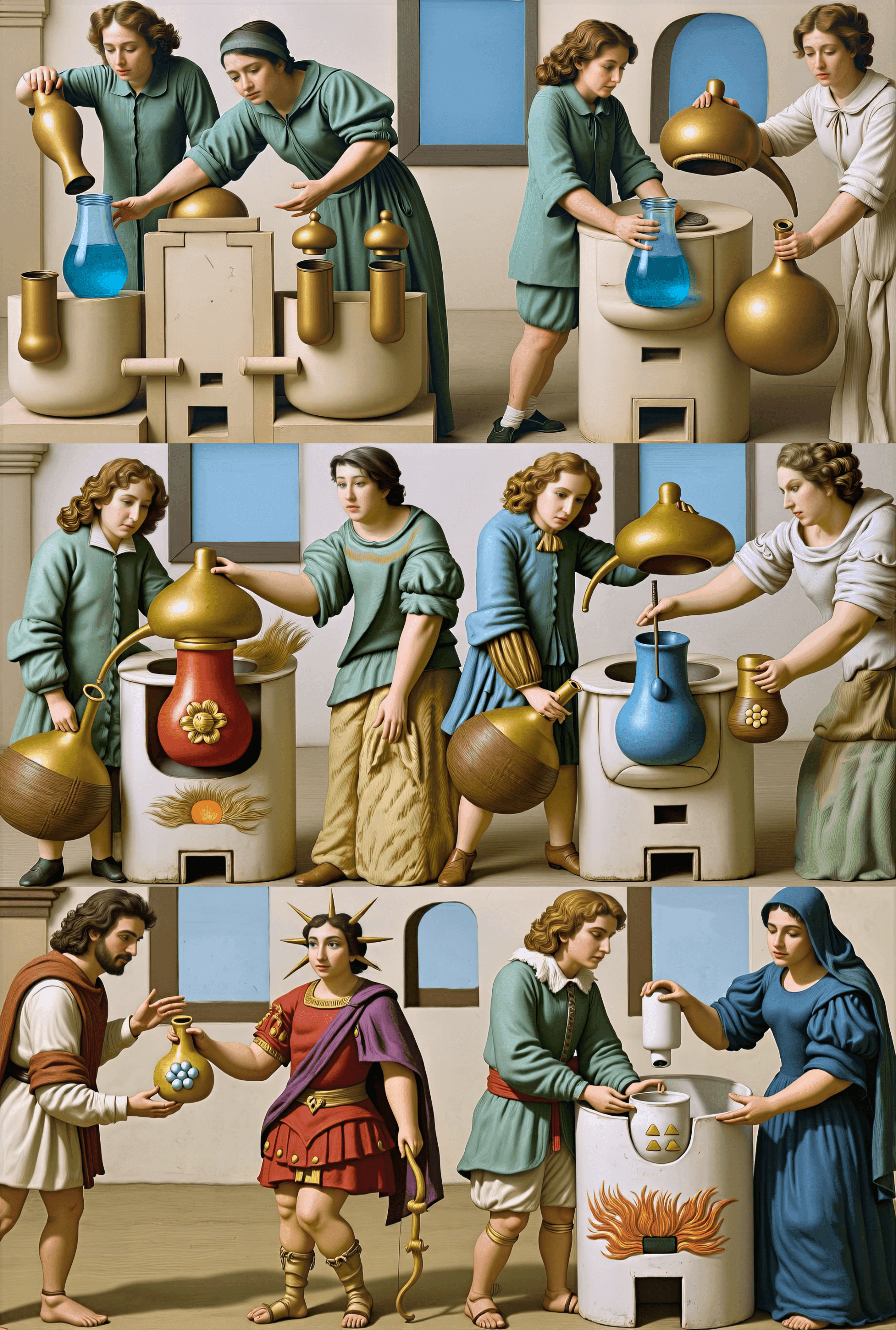 Mutus Liber - Plate 6 (Color Reimagining)