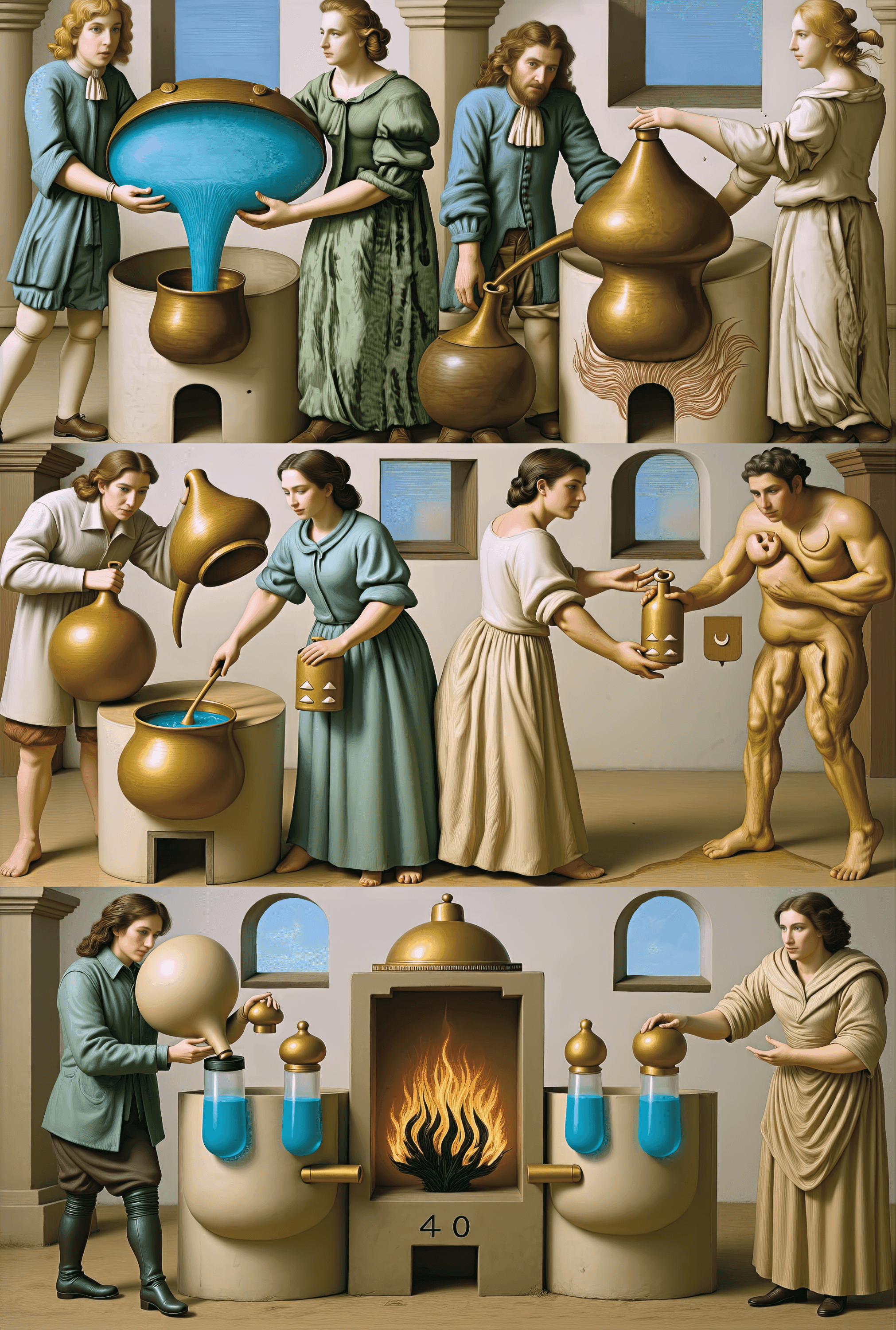 Mutus Liber - Plate 5 (Color Reimagining)