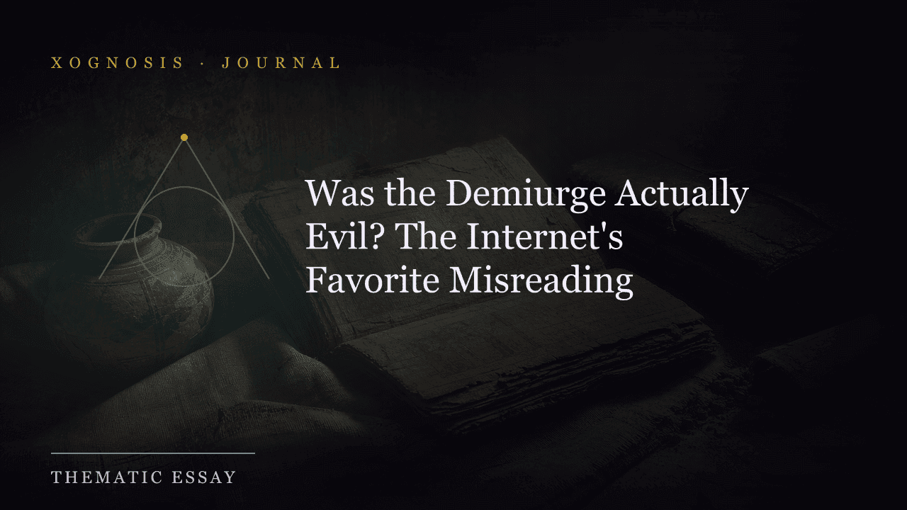 Was the Demiurge Actually Evil? The Internet's Favorite Misreading (Xognosis Journal cover)