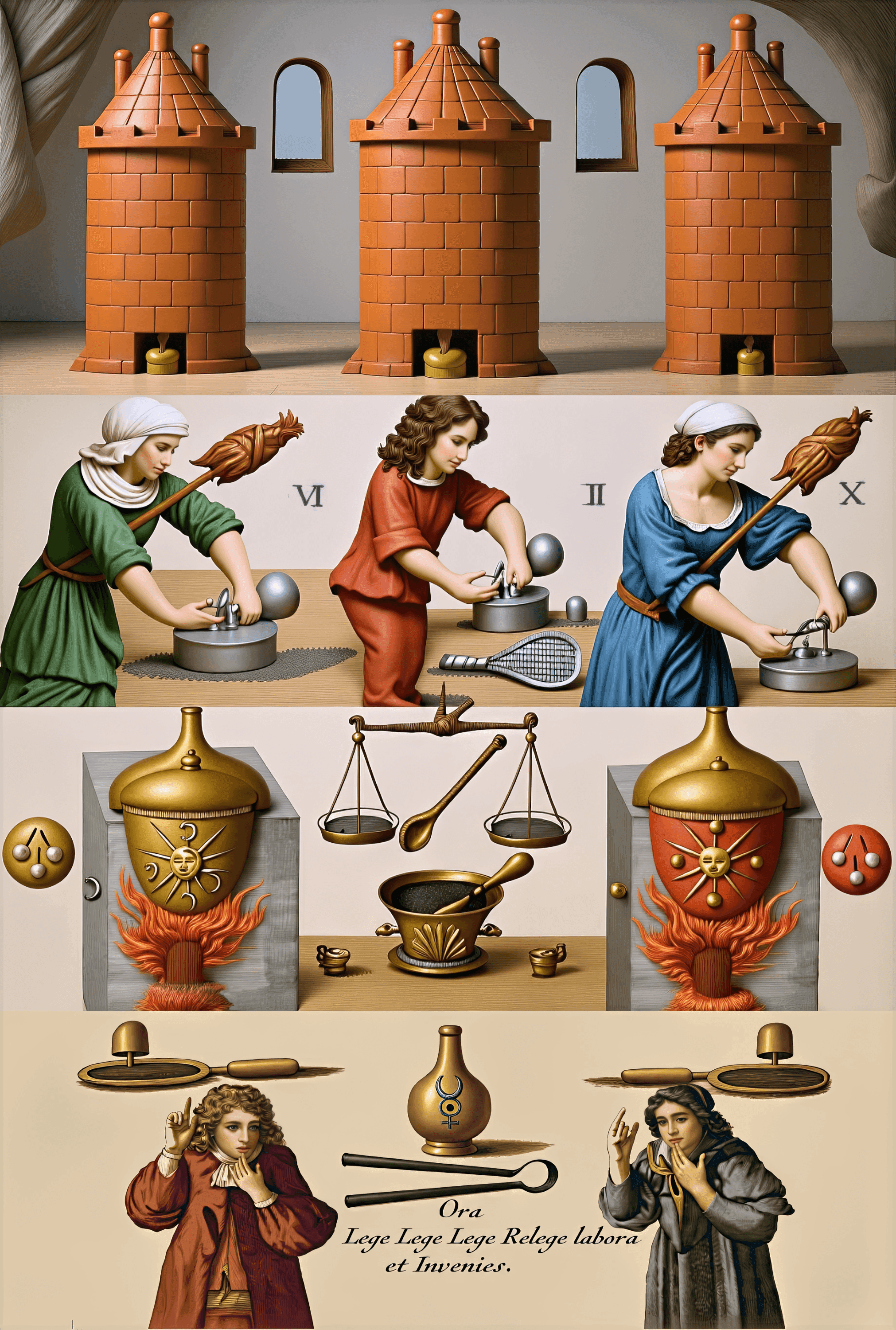 Mutus Liber - Plate 14 (Color Reimagining)