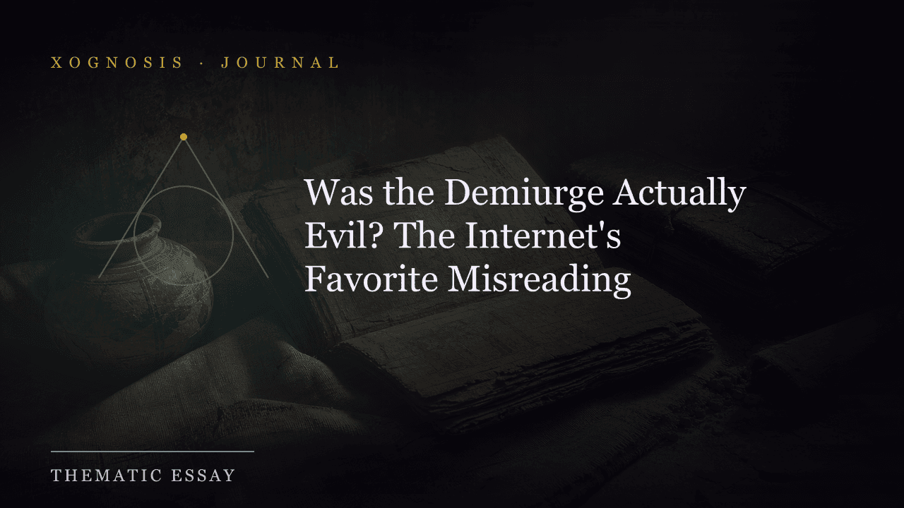 Was the Demiurge Actually Evil? The Internet's Favorite Misreading (Xognosis Journal cover)