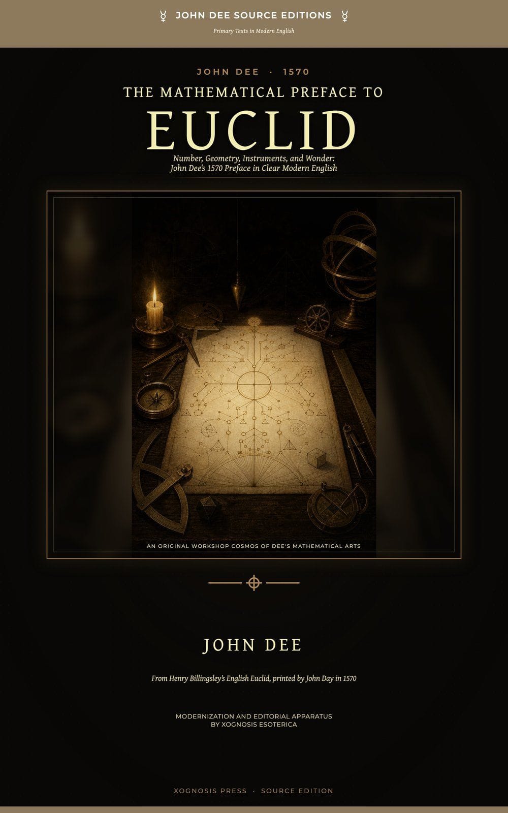 Front cover of The Mathematical Preface to Euclid by John Dee, Xognosis Press edition