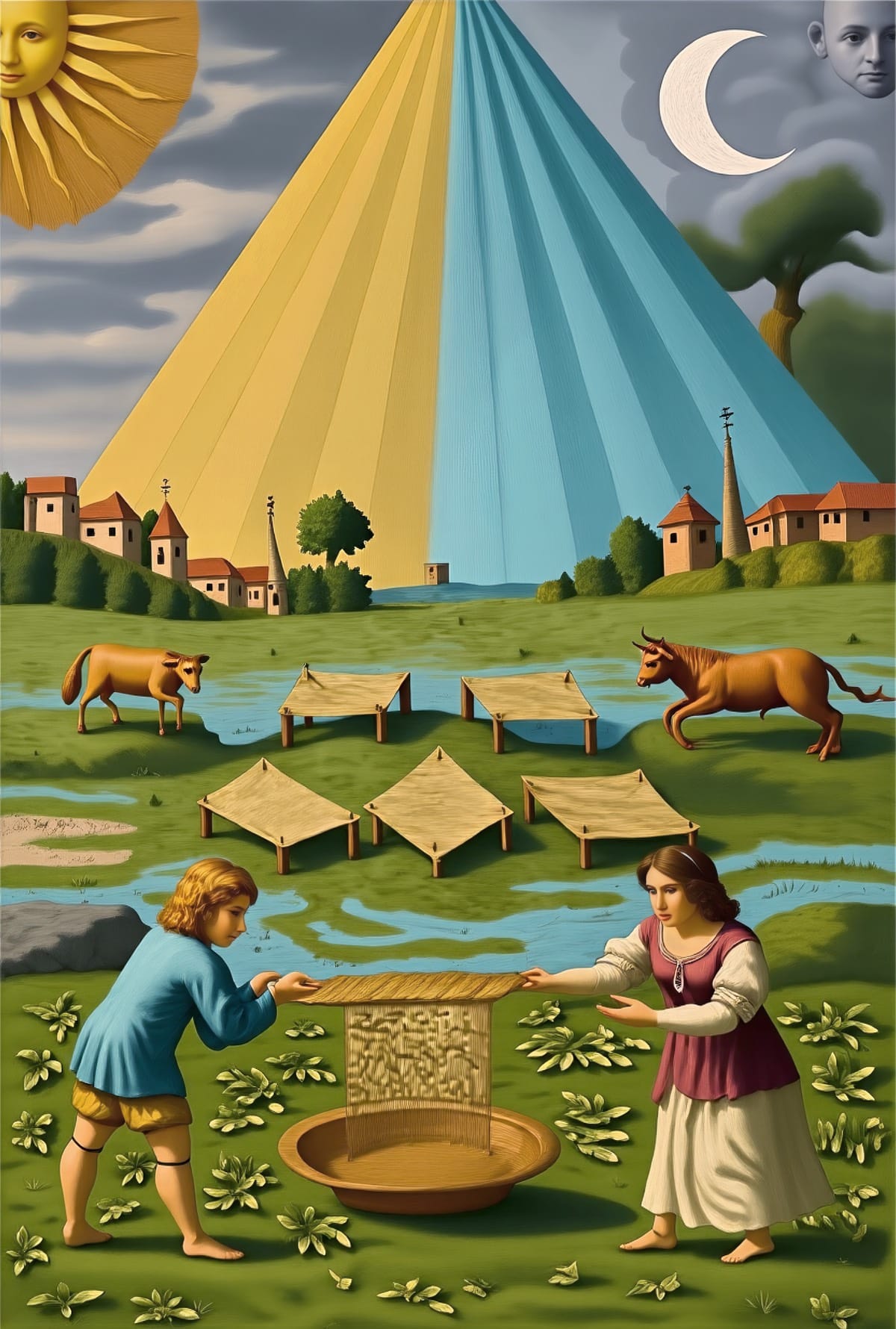 Mutus Liber - Plate 4 (Color Reimagining)