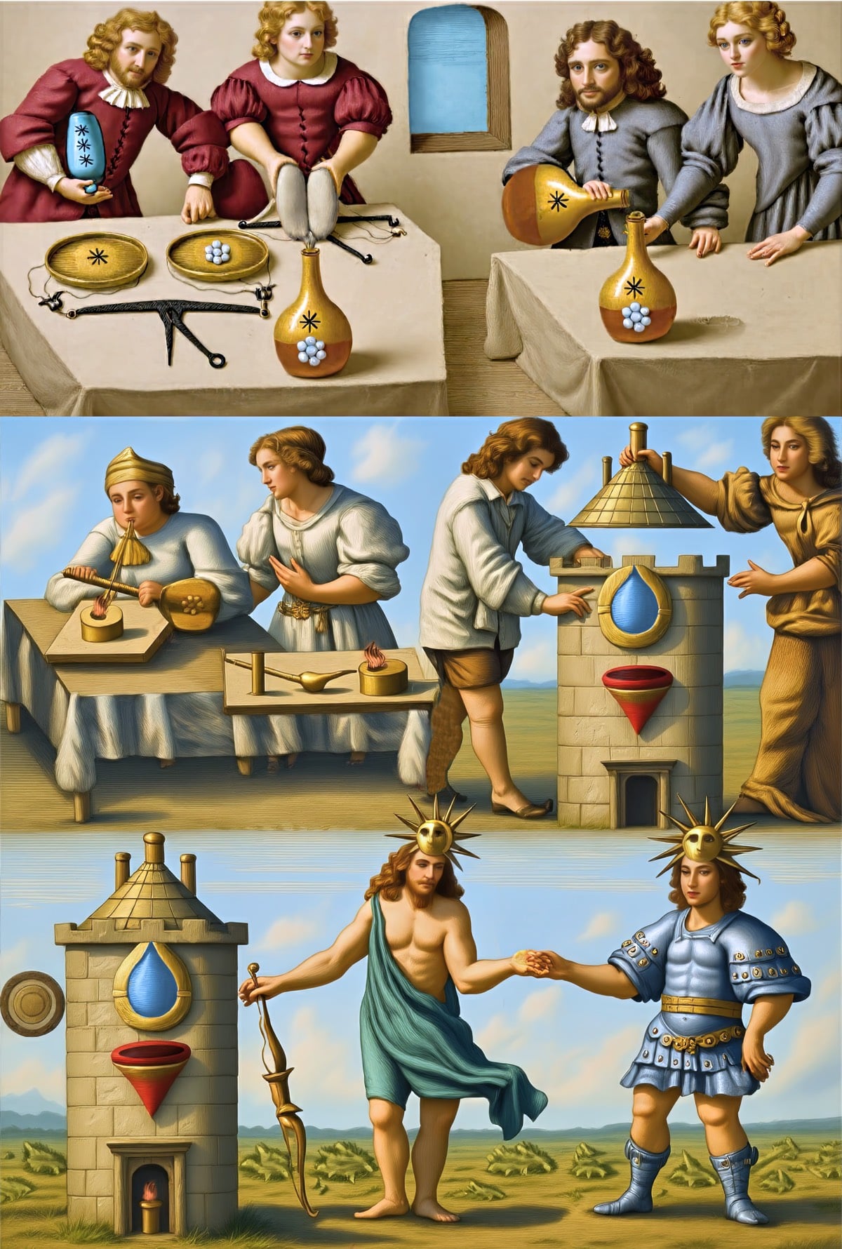 Mutus Liber - Plate 10 (Color Reimagining)
