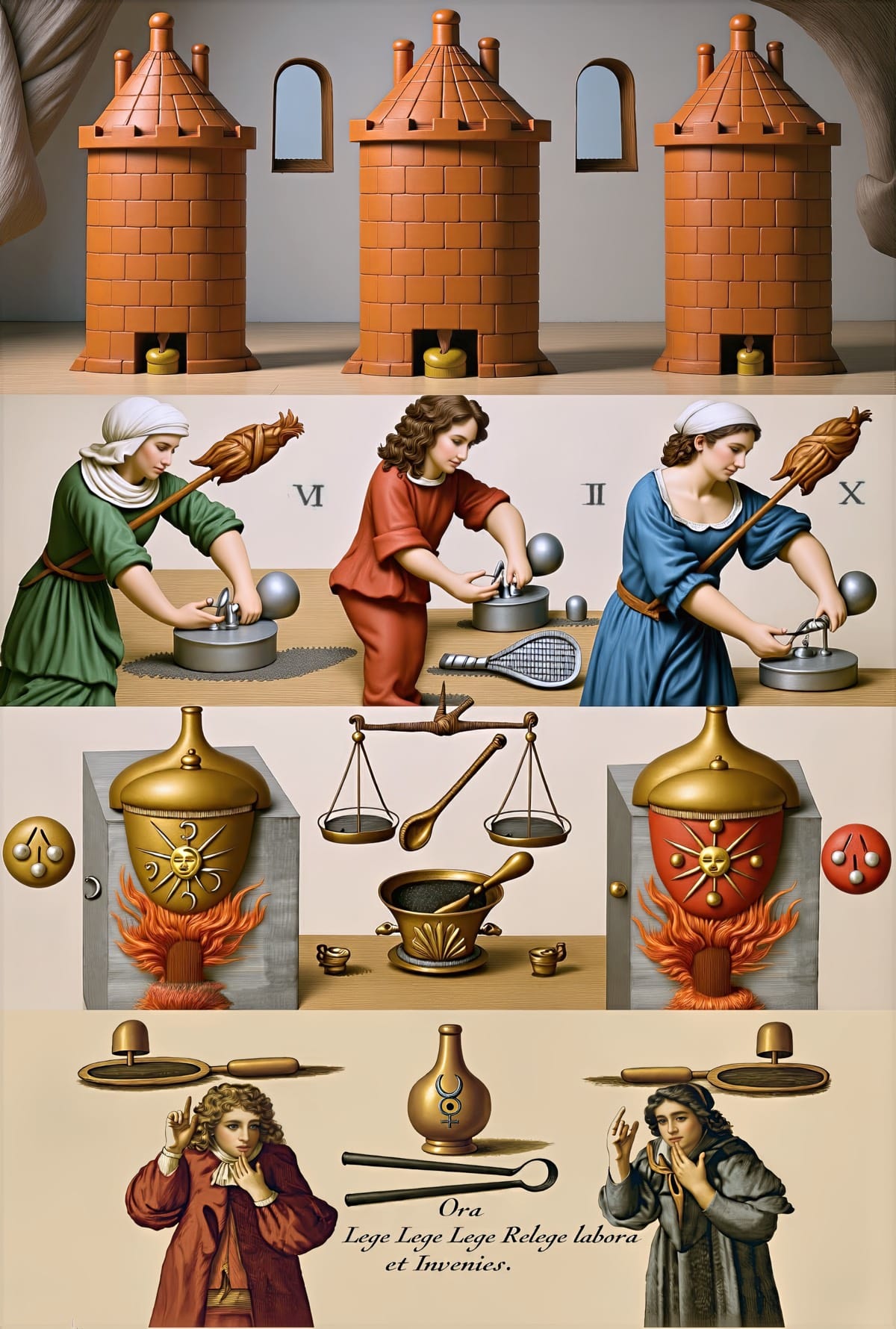 Mutus Liber - Plate 14 (Color Reimagining)