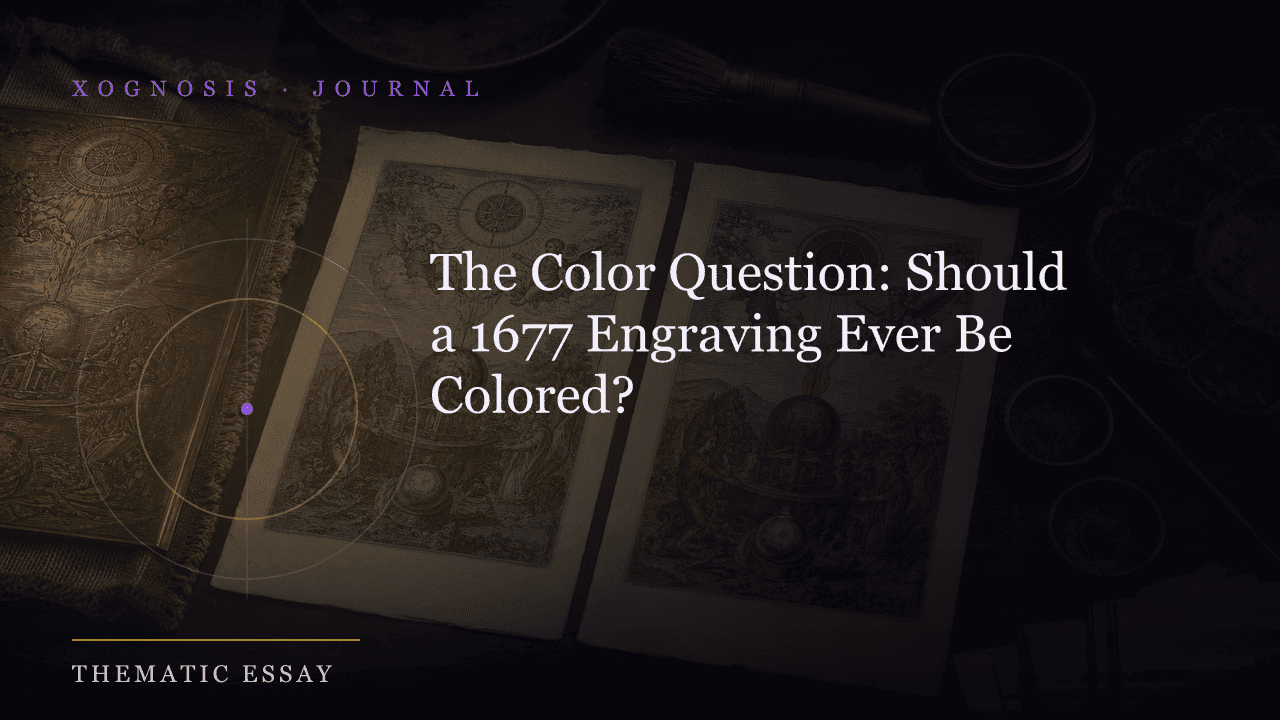 The Color Question: Should a 1677 Engraving Ever Be Colored? (Xognosis Journal cover)