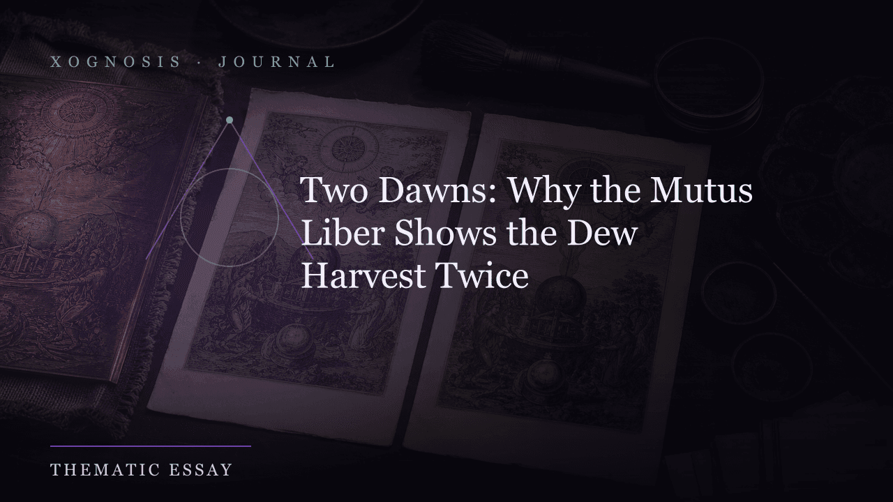 Two Dawns: Why the Mutus Liber Shows the Dew Harvest Twice (Xognosis Journal cover)